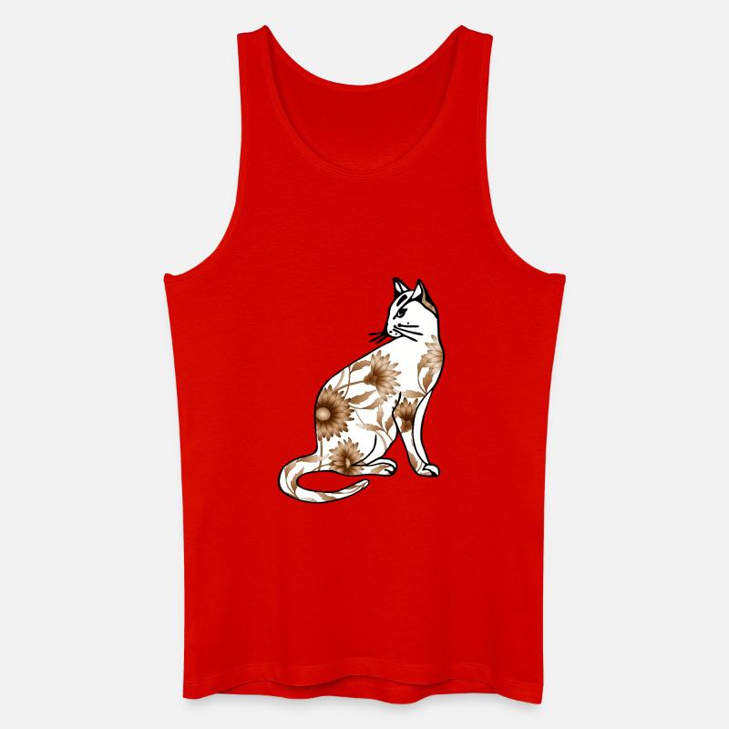 Katze - Männer Bio Tank Top - Rot