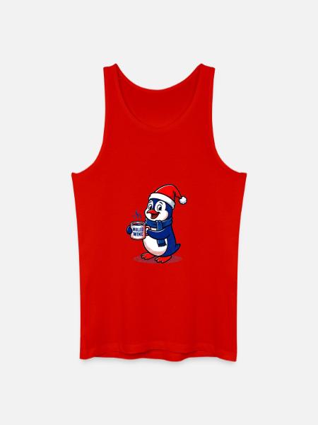 Cozy Penguin - Men’s Organic Tank Top - red