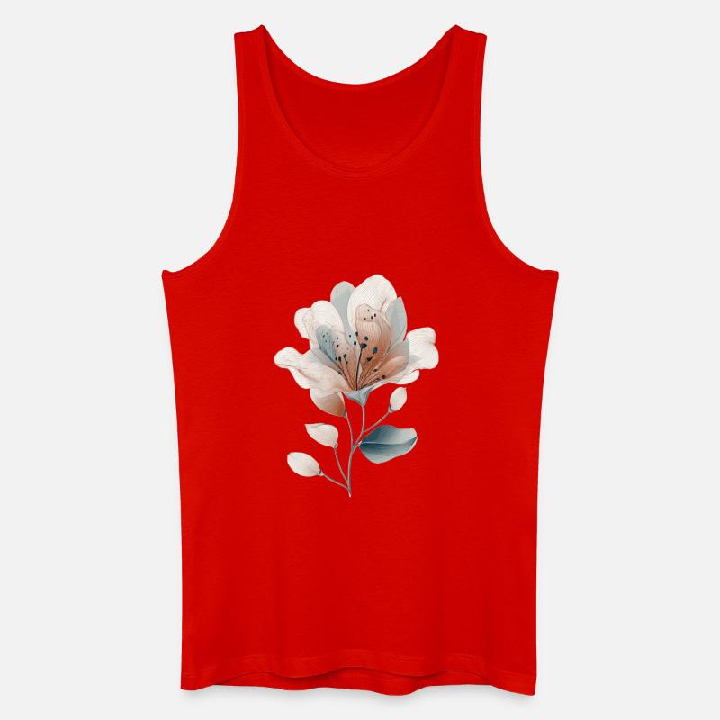 zarte Blume - Männer Bio Tank Top - Rot