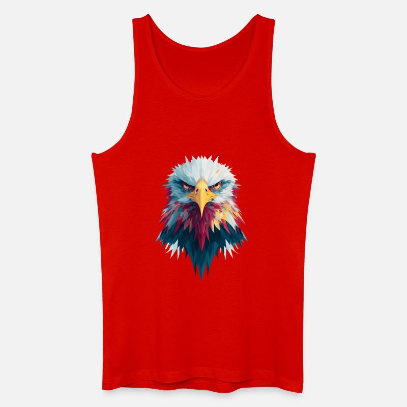 Impressive eagle piercing gaze - Men’s Organic Tank Top - red