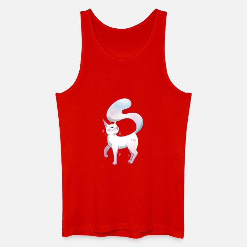 Süße Katze trans pride - Männer Bio Tank Top - Rot