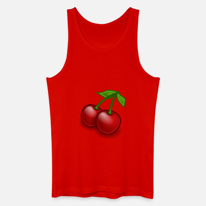 Kirsche Geschenk - Männer Bio Tank Top - Rot