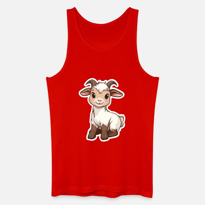 Ziege - Männer Bio Tank Top - Rot