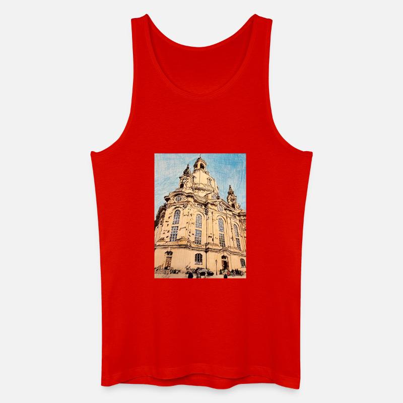Frauenkirche zu Dresden - Männer Bio Tank Top - Rot
