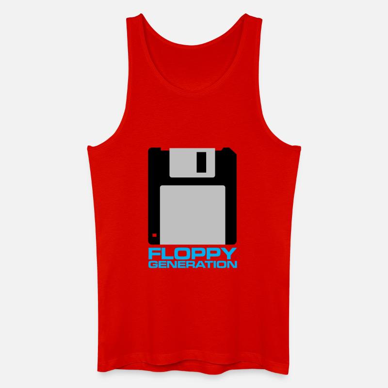 Diskette Generation 3.5 - Männer Bio Tank Top - Rot