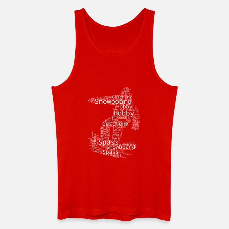 Illustration de snowboard pour snowboard - Débardeur bio Homme - rouge