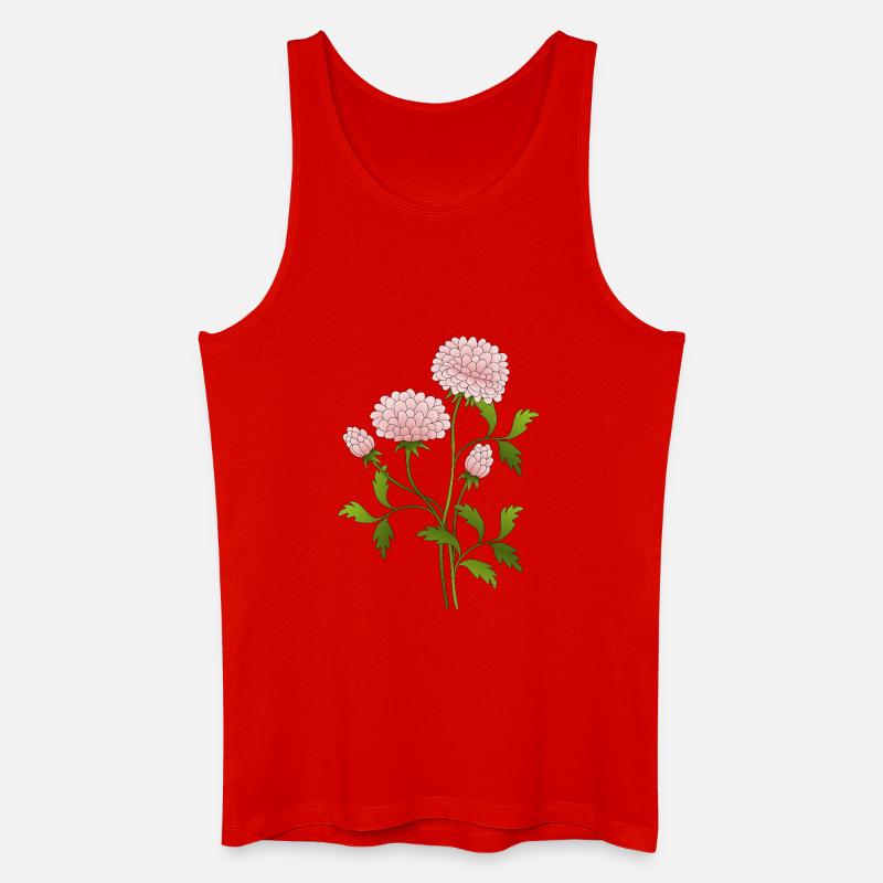 Blumen - Männer Bio Tank Top - Rot