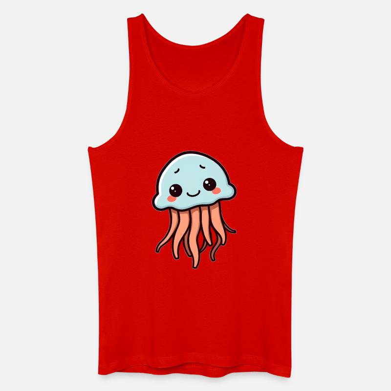 Qualle - Männer Bio Tank Top - Rot