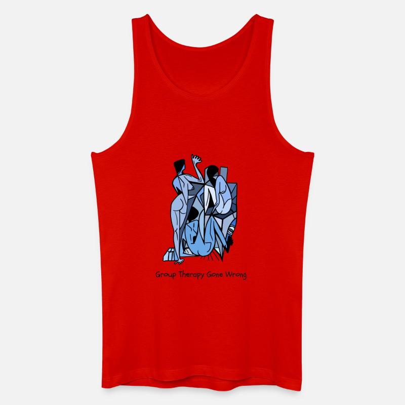 Group Therapy Gone Wrong - Männer Bio Tank Top - Rot