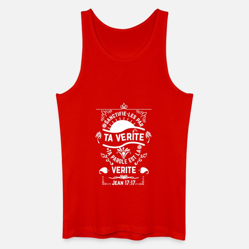 Jeans 1717 BLANC - Männer Bio Tank Top - Rot