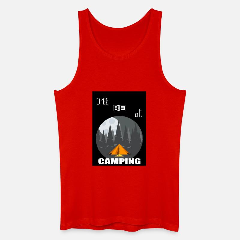 Ich werde auf dem Campingplatz sein - Männer Bio Tank Top - Rot