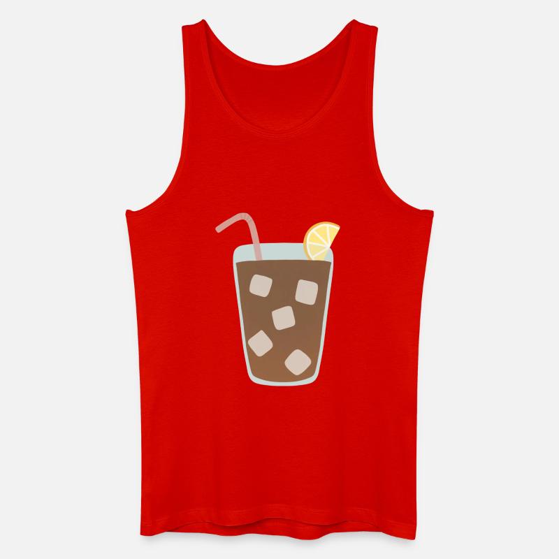 Zitrone Eistee Glas Illustration - Männer Bio Tank Top - Rot
