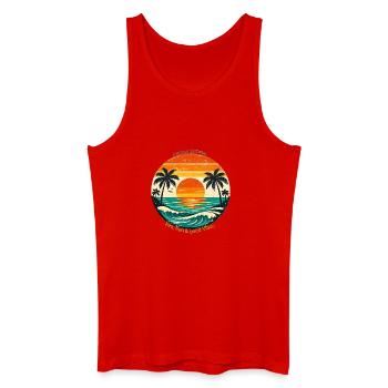 Endless Summer: Sea, Sun & Vibes - Men’s Organic Tank Top - red - Front