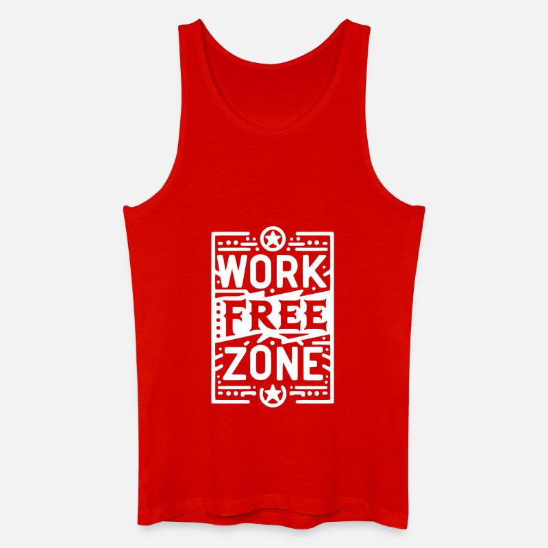 Arbeitsfreie Zone - Männer Bio Tank Top - Rot