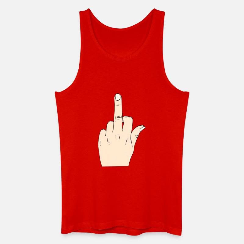 Mittelfinger Modus - Männer Bio Tank Top - Rot