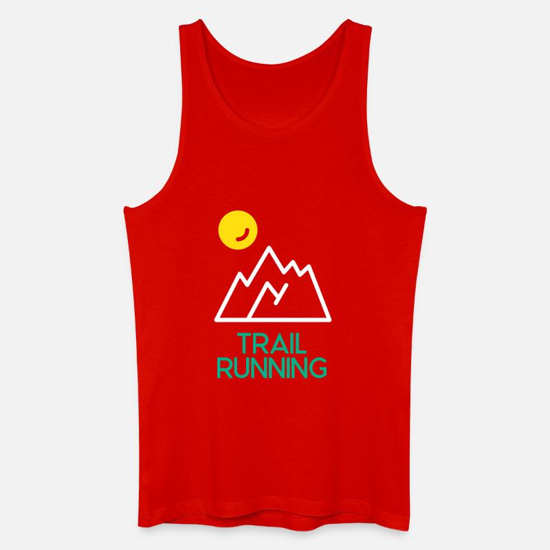 Trailrunning - Männer Bio Tank Top - Rot