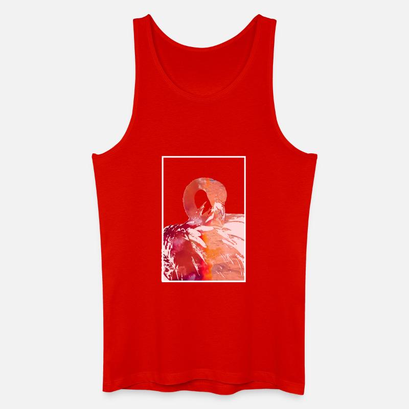 Flamingos - Männer Bio Tank Top - Rot