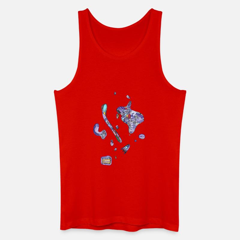 Bunte Flecken - Männer Bio Tank Top - Rot