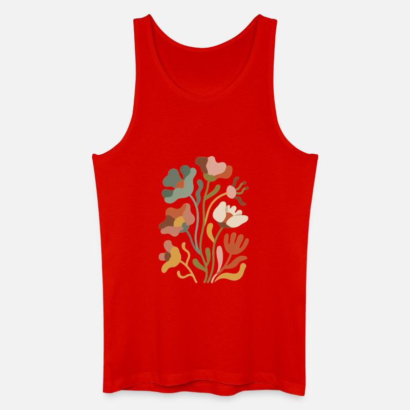 Boho Wildblumen – Blühende Harmonie - Männer Bio Tank Top - Rot