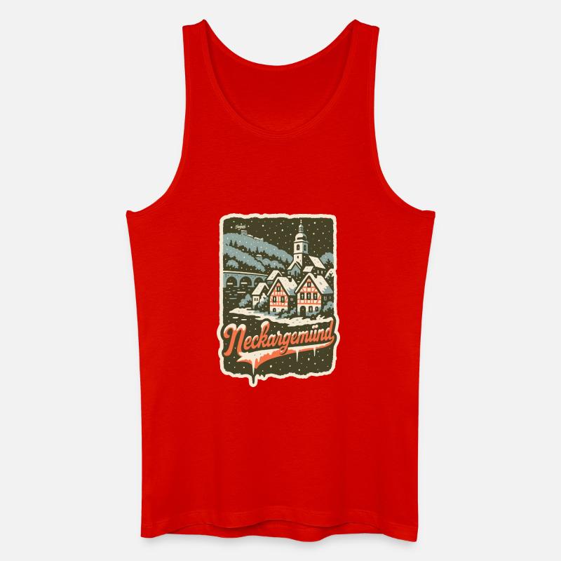 Neckargemünd Winterpanorama - Männer Bio Tank Top - Rot