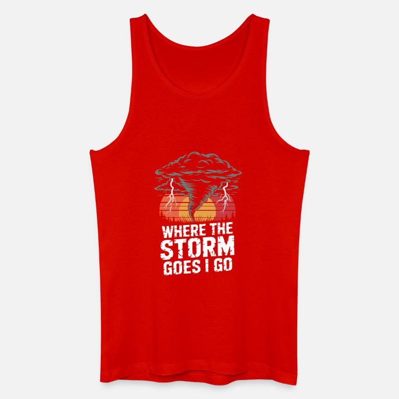 Sunset Storm Path - Men’s Organic Tank Top - red