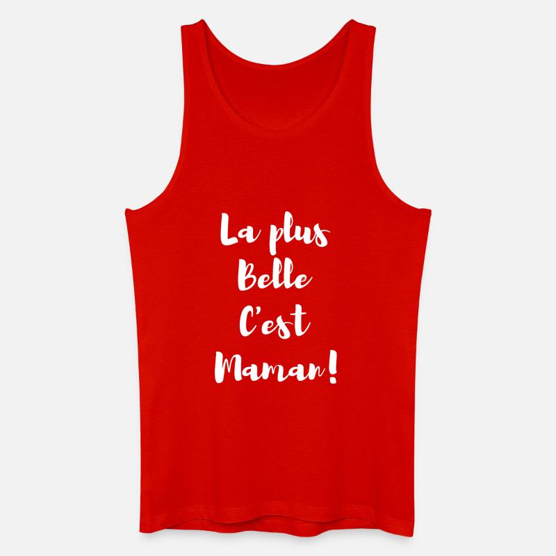 Die schönste ist Maman Blanc - Männer Bio Tank Top - Rot