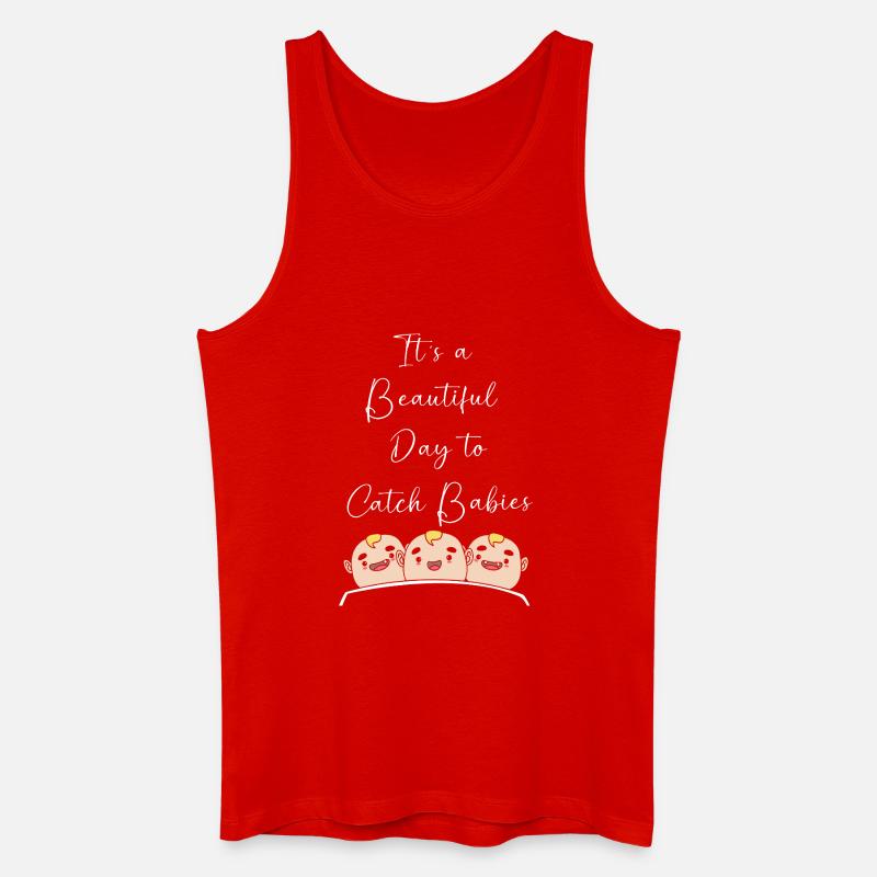 Hebamme Entbindung - Männer Bio Tank Top - Rot