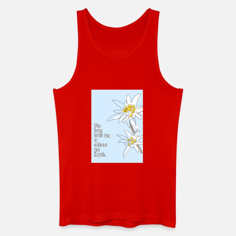 Edelweiß - Männer Bio Tank Top - Rot