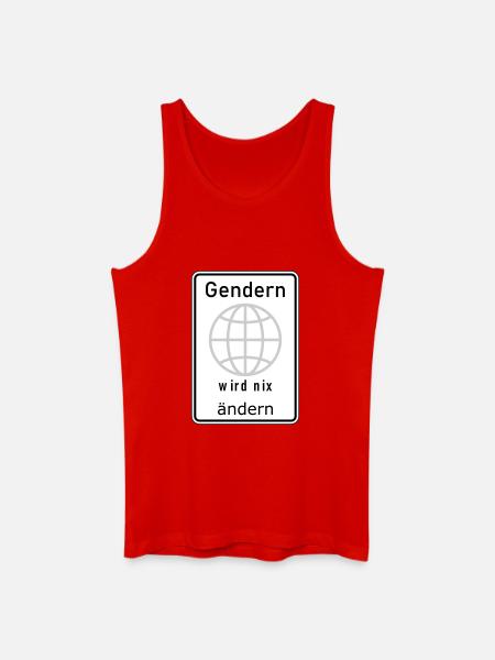 Gendern wird nix ändern - Männer Bio Tank Top - Rot