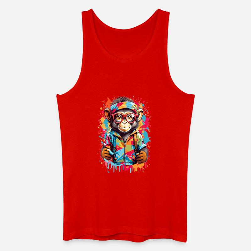 Coole Affe - Männer Bio Tank Top - Rot