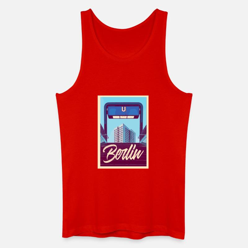 Berlin U-Bahn - Männer Bio Tank Top - Rot