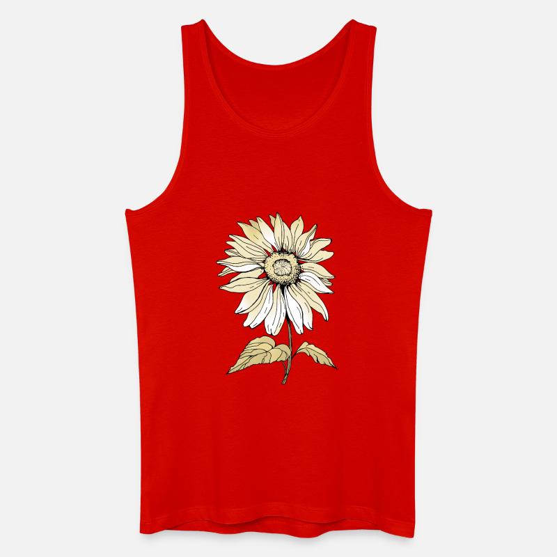 Blume - Männer Bio Tank Top - Rot