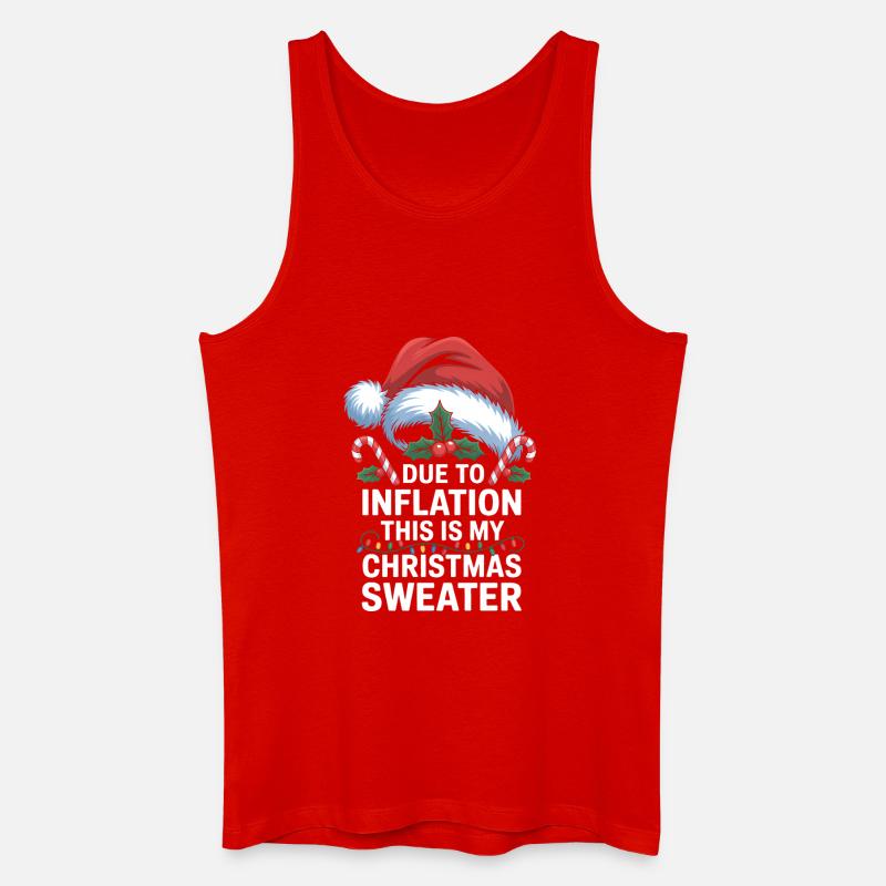 Inflation Weihnachtspullover Wortspiel - Männer Bio Tank Top - Rot