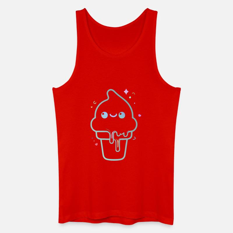 Kawaii-pastellfarbenes schimmerndes Eis - Männer Bio Tank Top - Rot