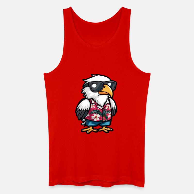 Adler Comic Urlaub - Männer Bio Tank Top - Rot