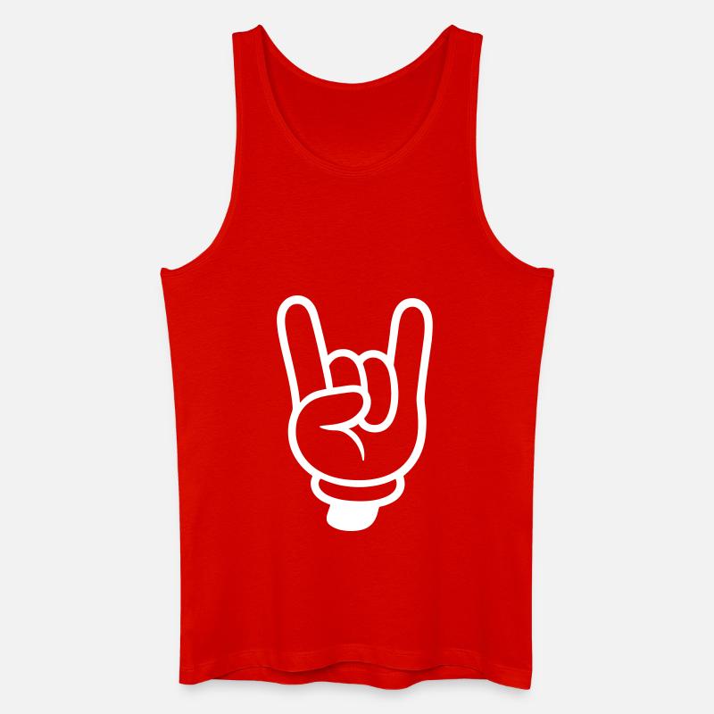 Party Hand Comic - Männer Bio Tank Top - Rot