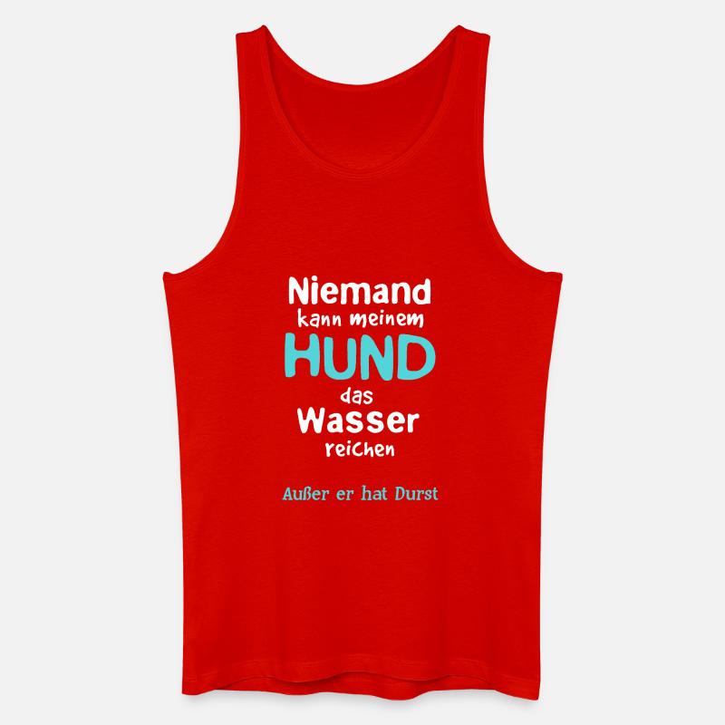 Hund Wasser reichen - Männer Bio Tank Top - Rot