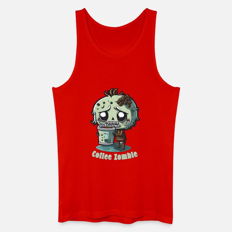 Kaffeemonster  - Koffein Zombie - Morgenmuffel - Männer Bio Tank Top - Rot
