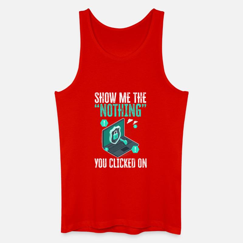 Sjov cybersikkerhed IT Support IT Security Network - Økologisk tanktop til mænd - rød