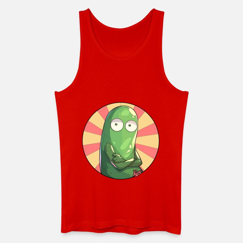 Beleidigte Gurke - Männer Bio Tank Top - Rot