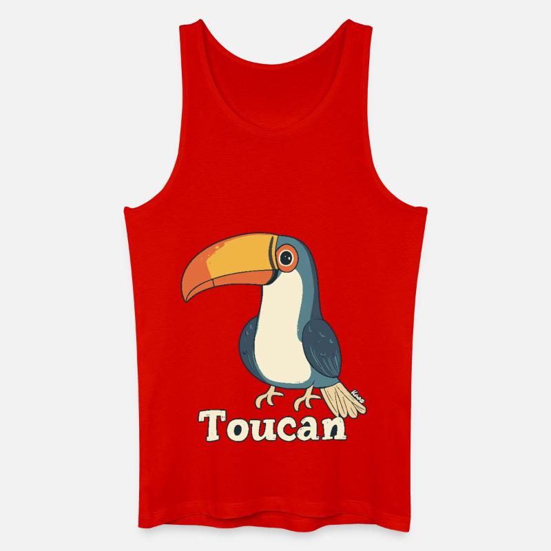 Farbenfroher Tukan - Männer Bio Tank Top - Rot