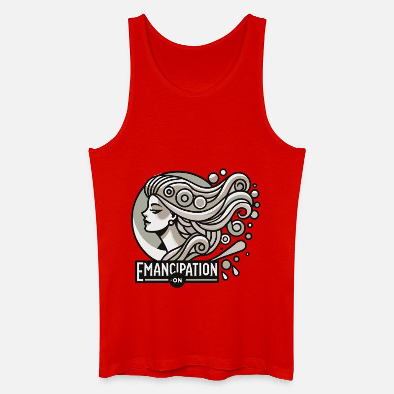 Emanzipation an - Männer Bio Tank Top - Rot
