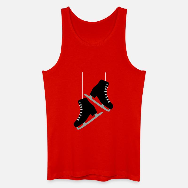 Schlittschuhe - Männer Bio Tank Top - Rot