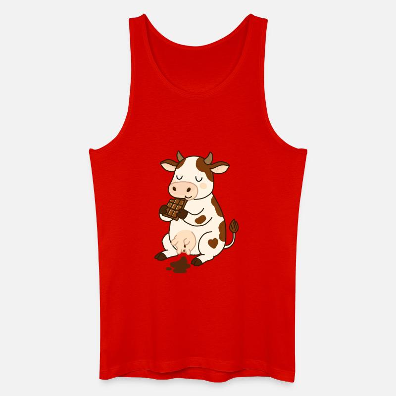 Schokokuh - Männer Bio Tank Top - Rot