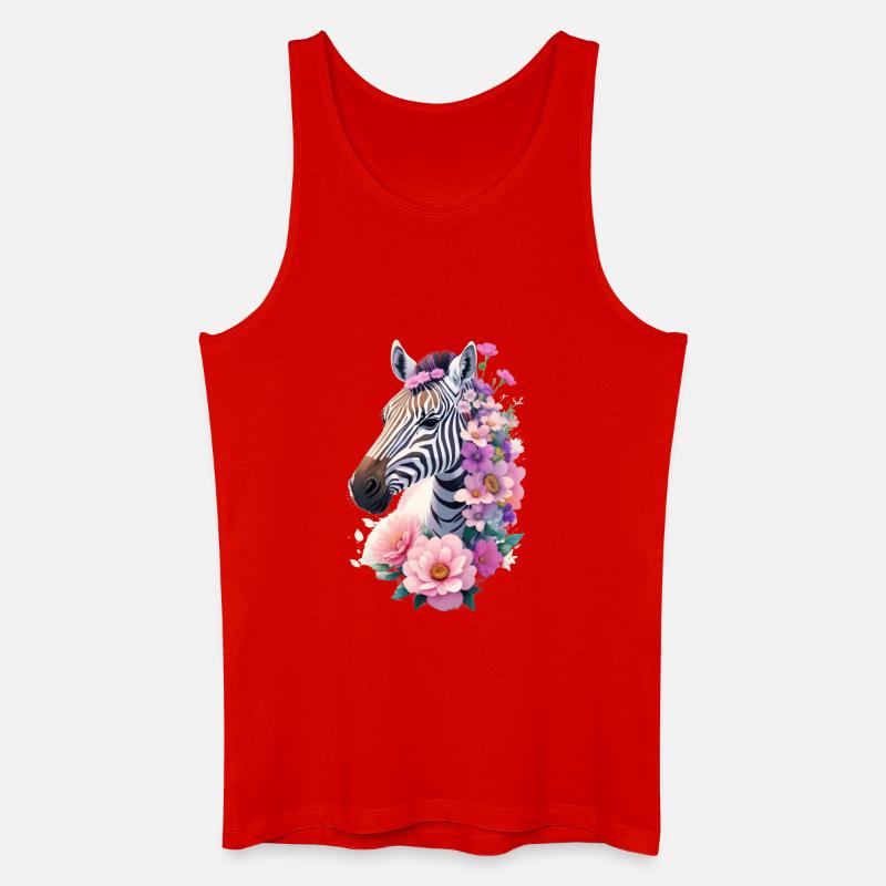 Zebra - Männer Bio Tank Top - Rot