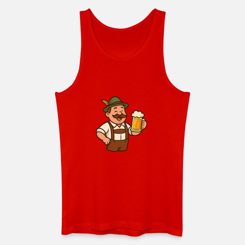 Bayerischer Biergarten Trinklied Design - Männer Bio Tank Top - Rot