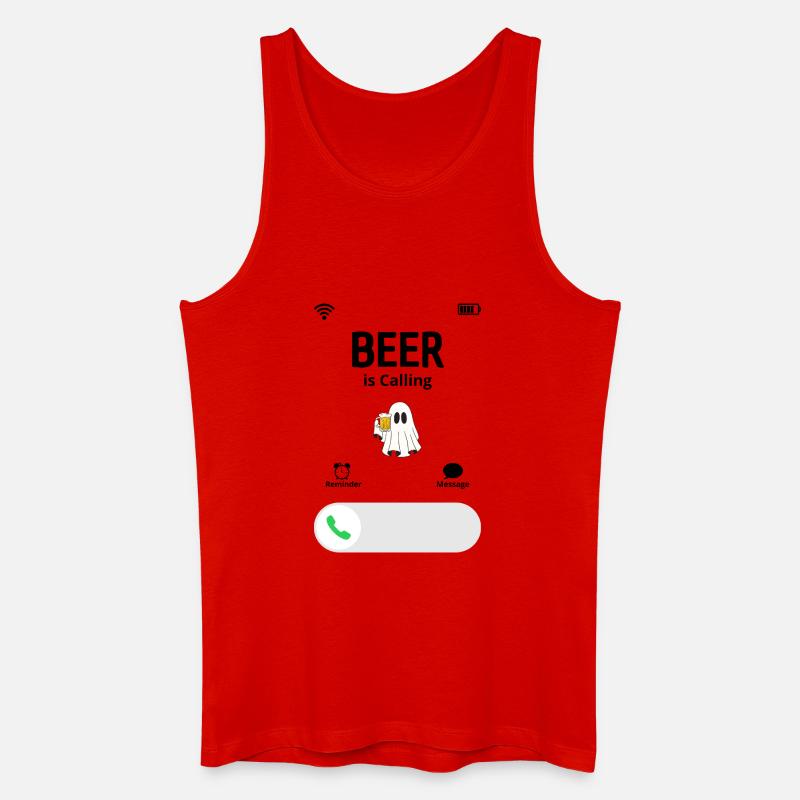 Das Bier ruft - Männer Bio Tank Top - Rot