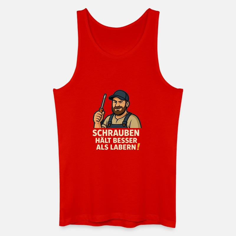 Screwing holds better than babbling - Men’s Organic Tank Top - red