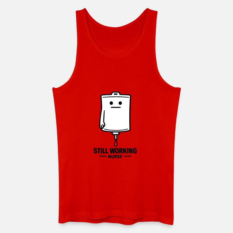 Noch arbeitende Krankenschwester - Männer Bio Tank Top - Rot