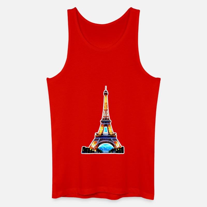 Eiffelturm #7 - Männer Bio Tank Top - Rot